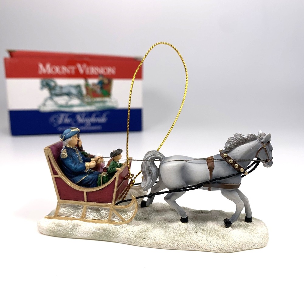 George Washington's Mount Vernon The Sleighride 2007 Sculpted Ornament USA 250th